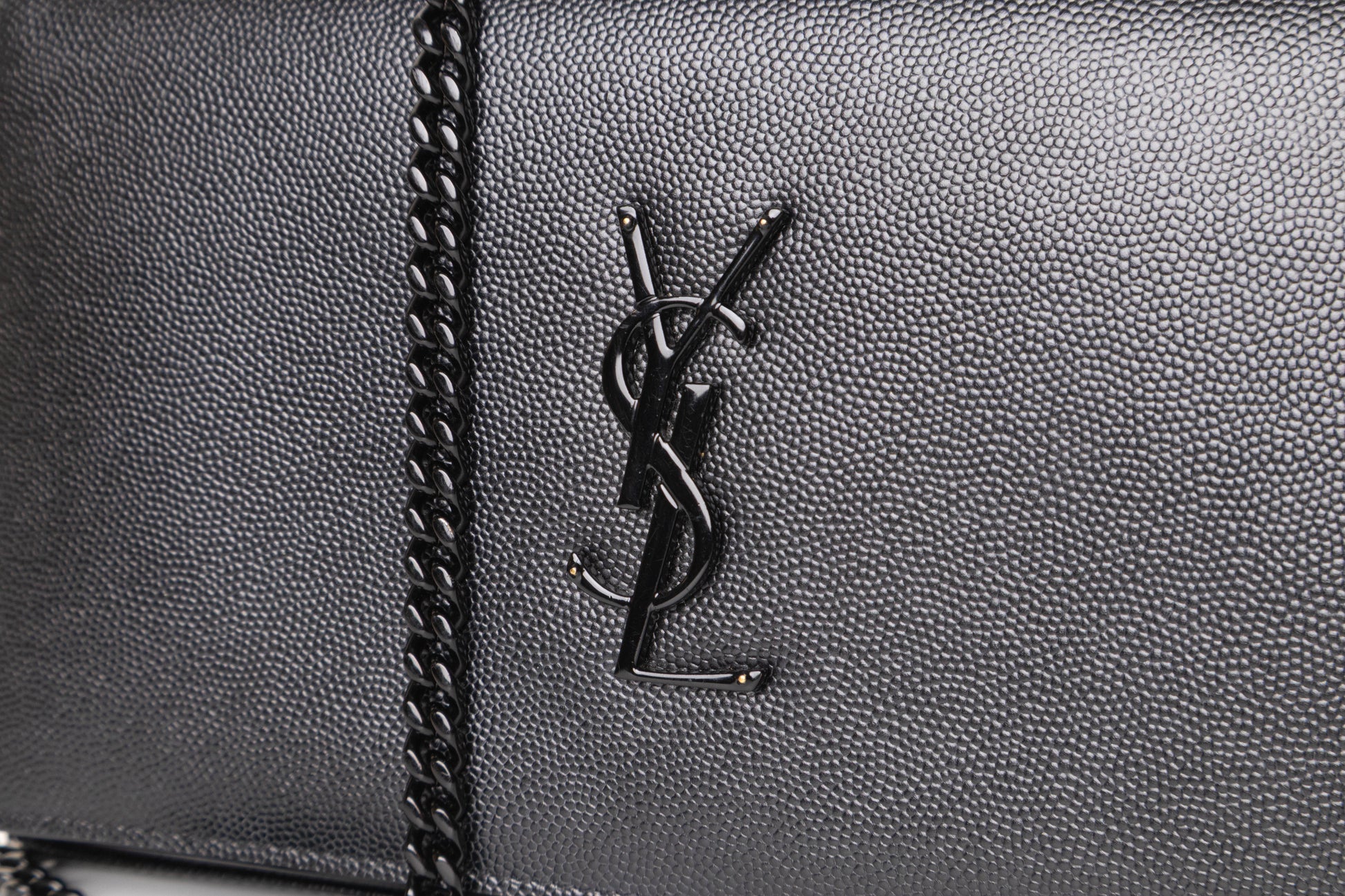 Saint Laurent YSL Wallet ON Chain Kate Black ON Black bolso — vista 3, Luxette
