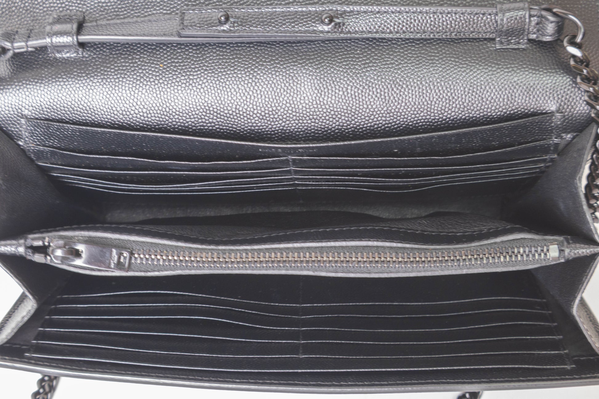 Saint Laurent YSL Wallet ON Chain Kate Black ON Black bolso — vista 4, Luxette