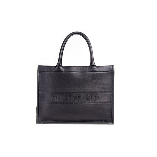 MEDIUM DIOR BOOK TOTE BLACK CALFSKIN